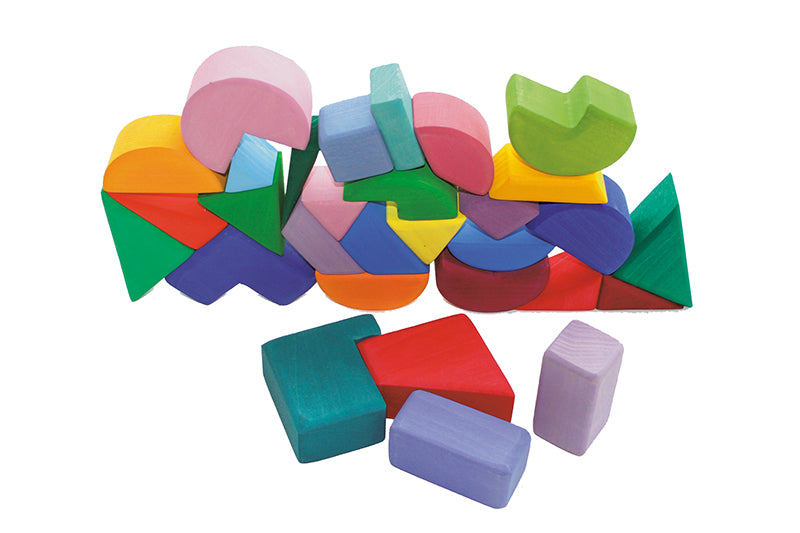 Grimm's Wooden Triangle Square Circle Blocks Set