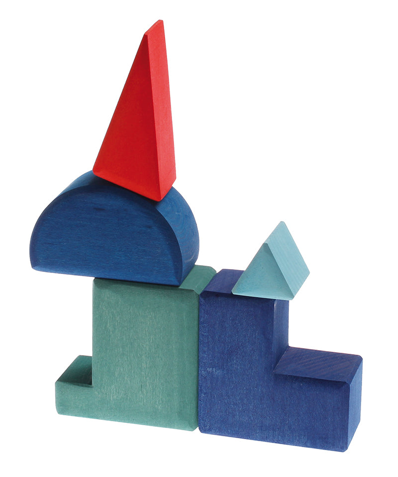 Grimm's Wooden Triangle Square Circle Blocks Set