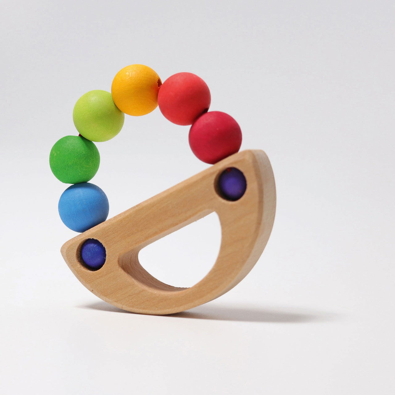 Wooden Grimm's Rainbow Boat Grasping Toy