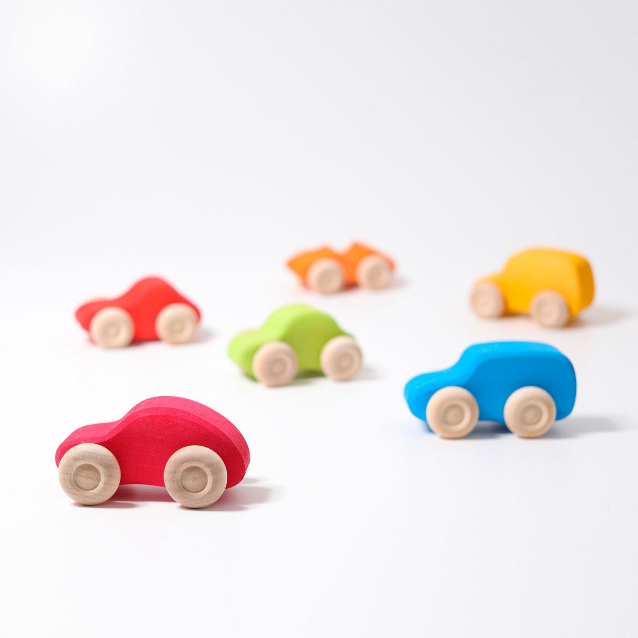 Grimm's Wooden Colored Cars Set