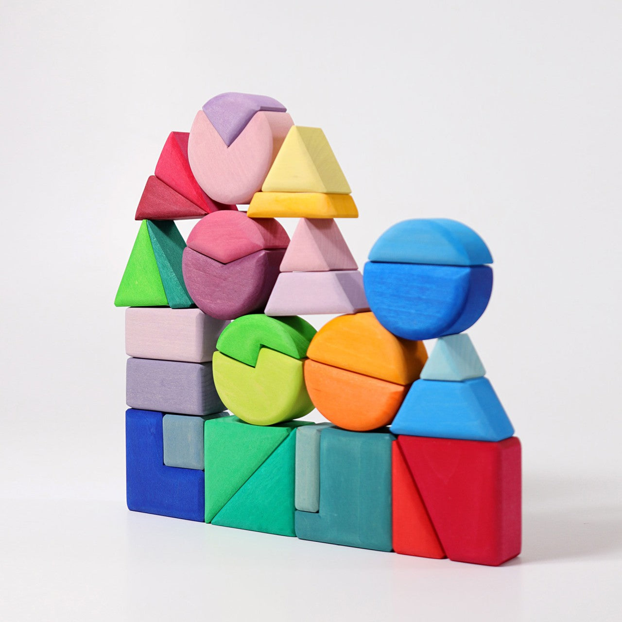 Grimm's Wooden Triangle Square Circle Blocks Set