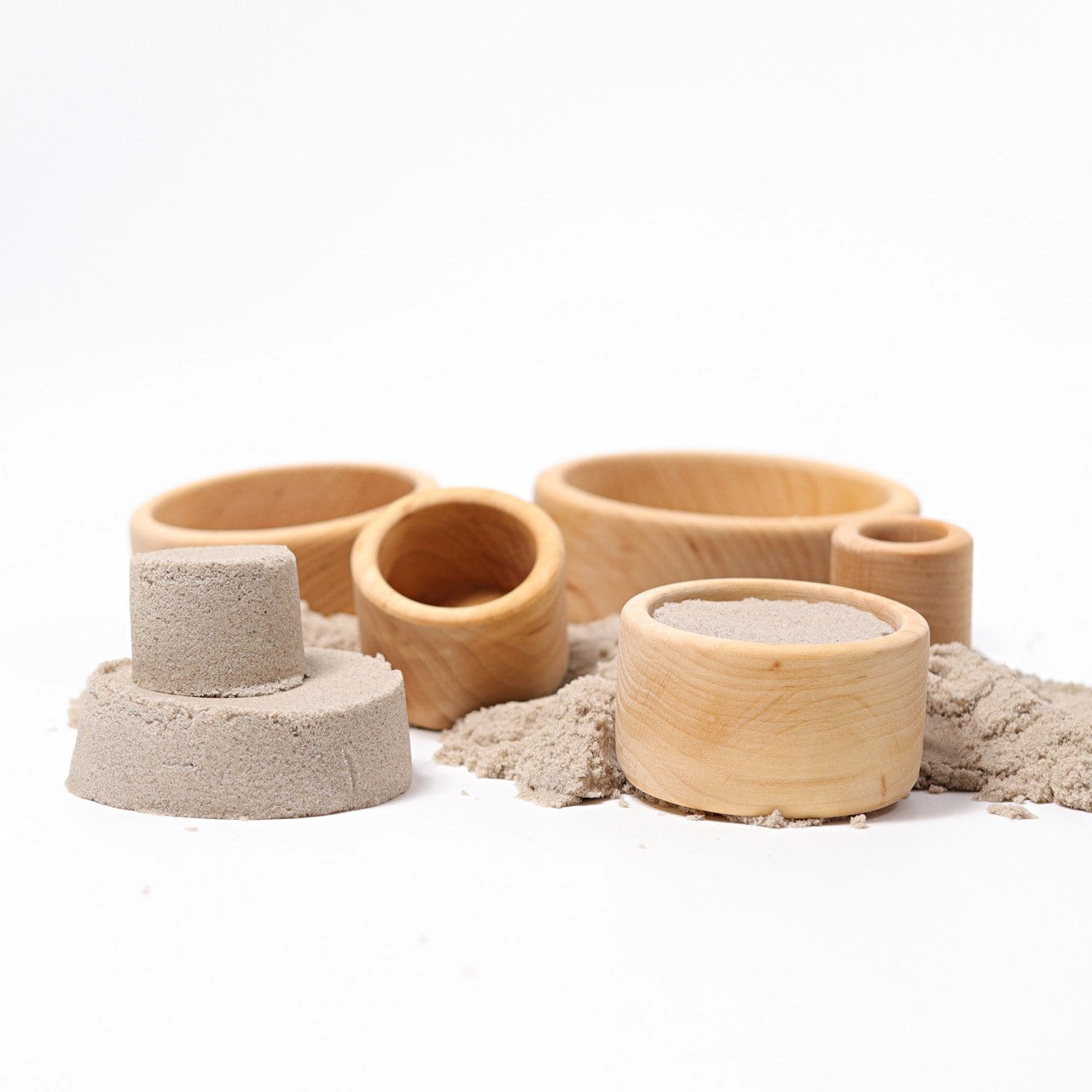 Grimm's Wooden Stacking Cups Natural