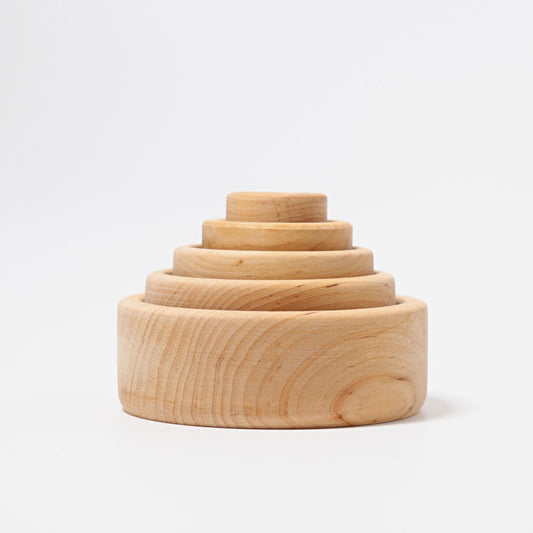 Grimm's Wooden Stacking Cups Natural