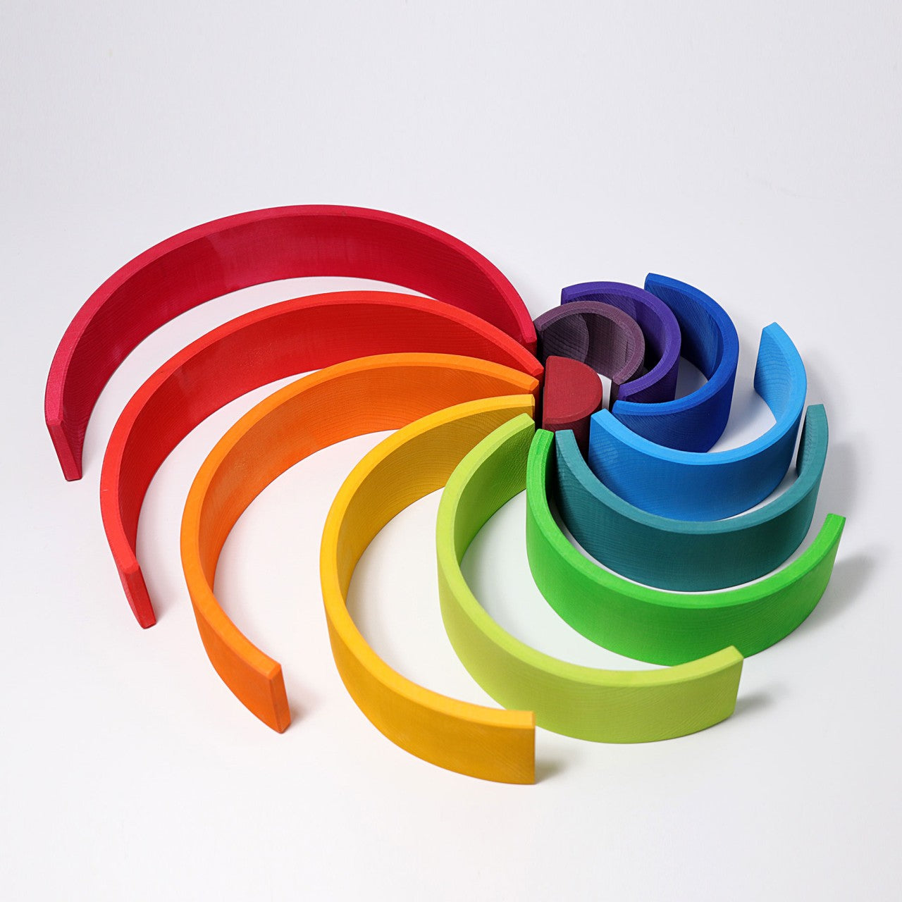 Grimm's Wooden 12pc Rainbow Tunnel