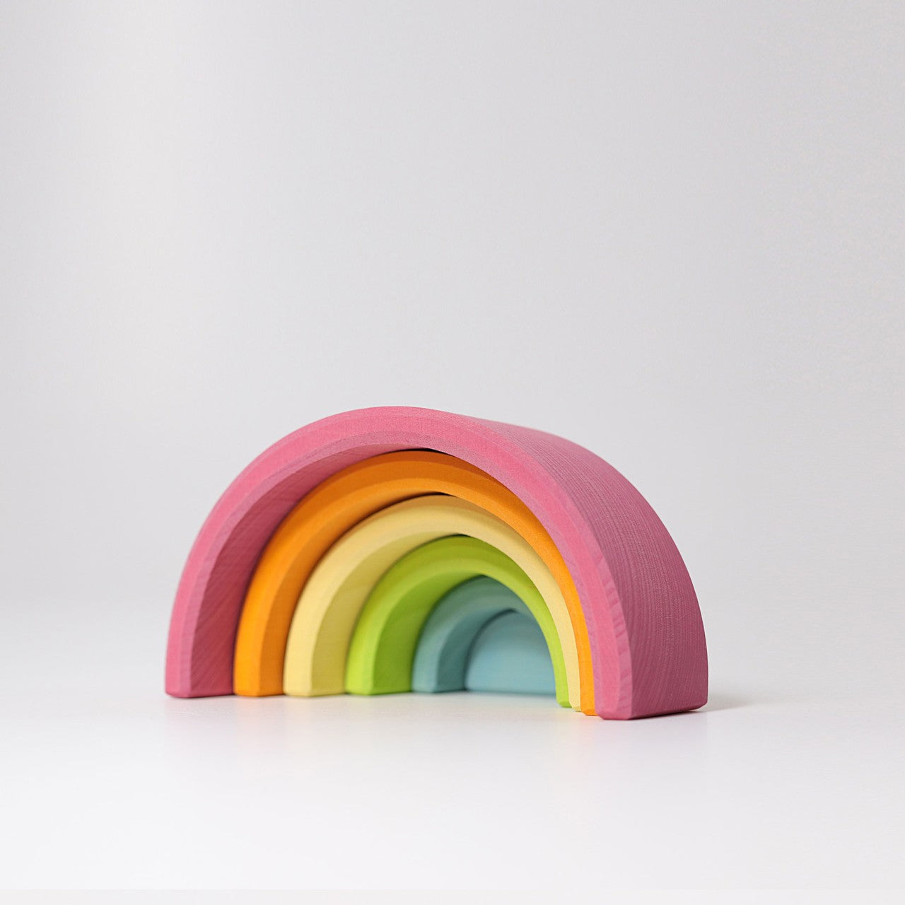 Grimm's Wooden Pastel Rainbow Tunnel