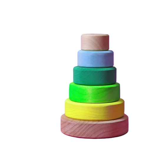 Grimm's Wooden Small Conical Stacking Tower
