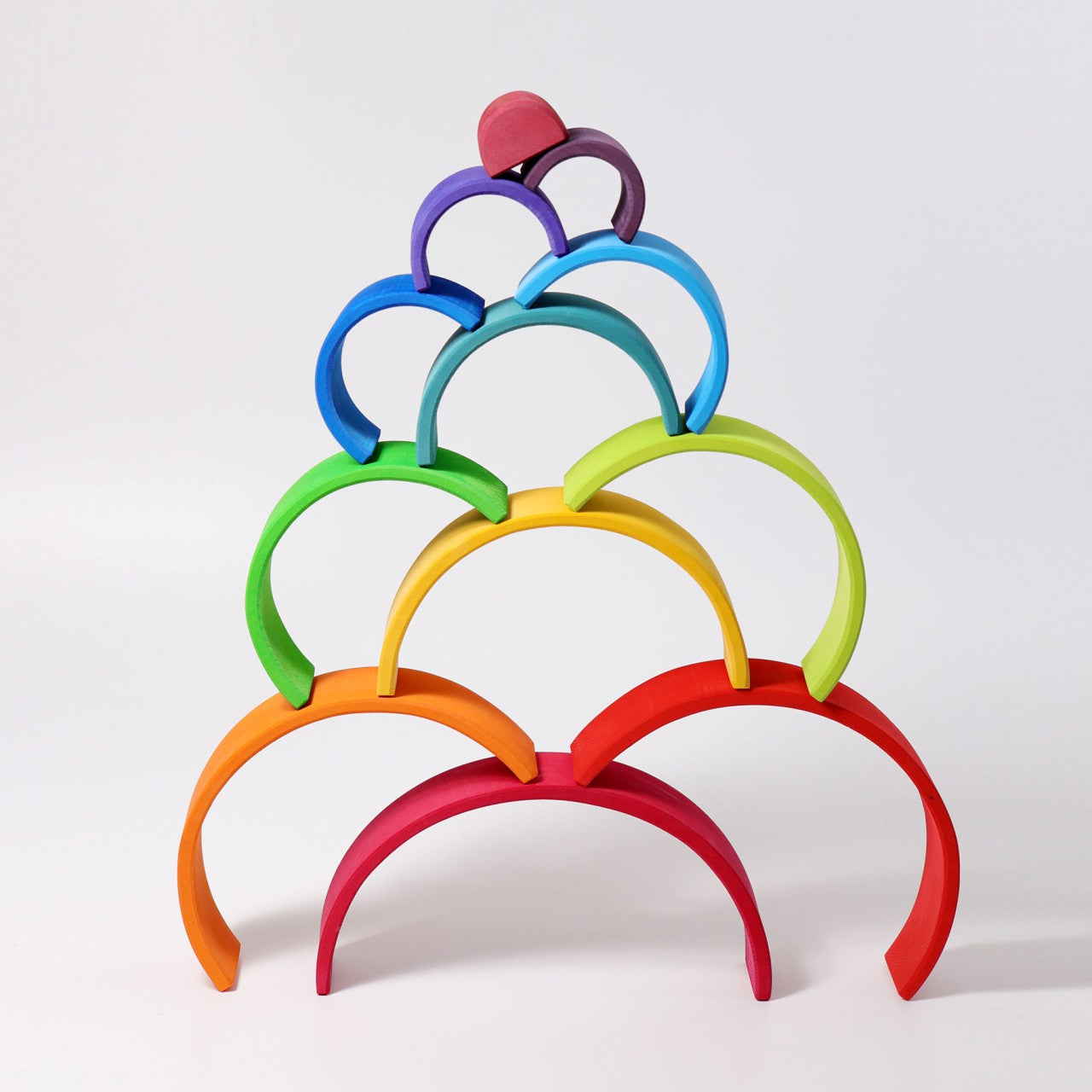 Grimm's Wooden 12pc Rainbow Tunnel