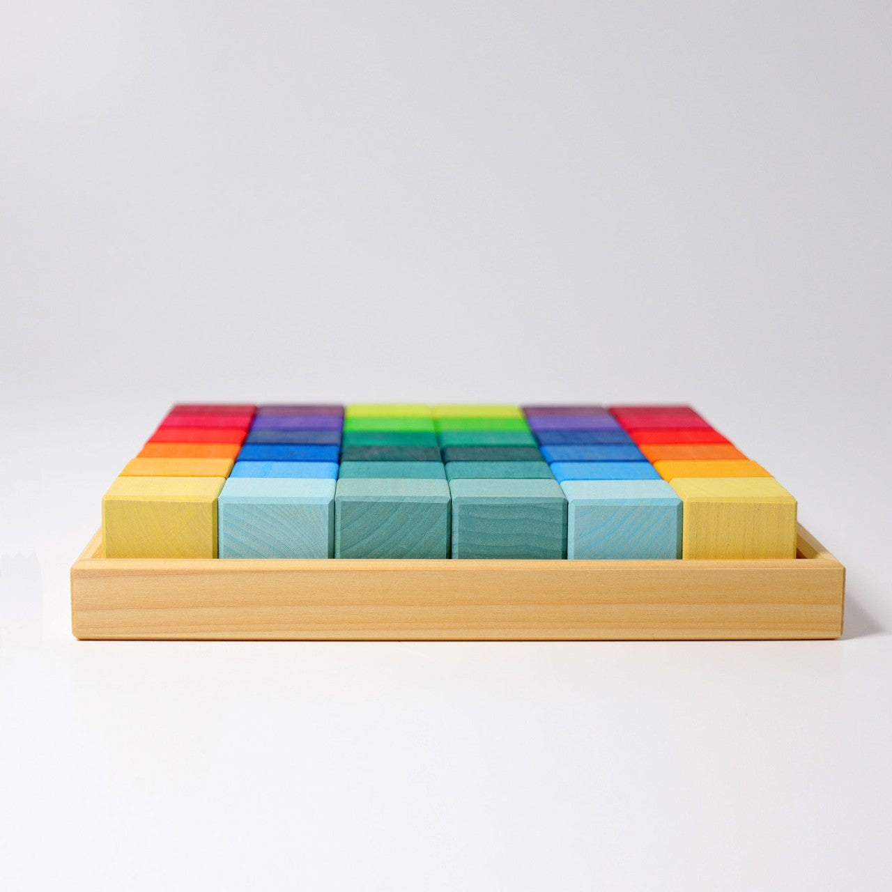 Grimm's Wooden Rainbow Mosaic Block Set